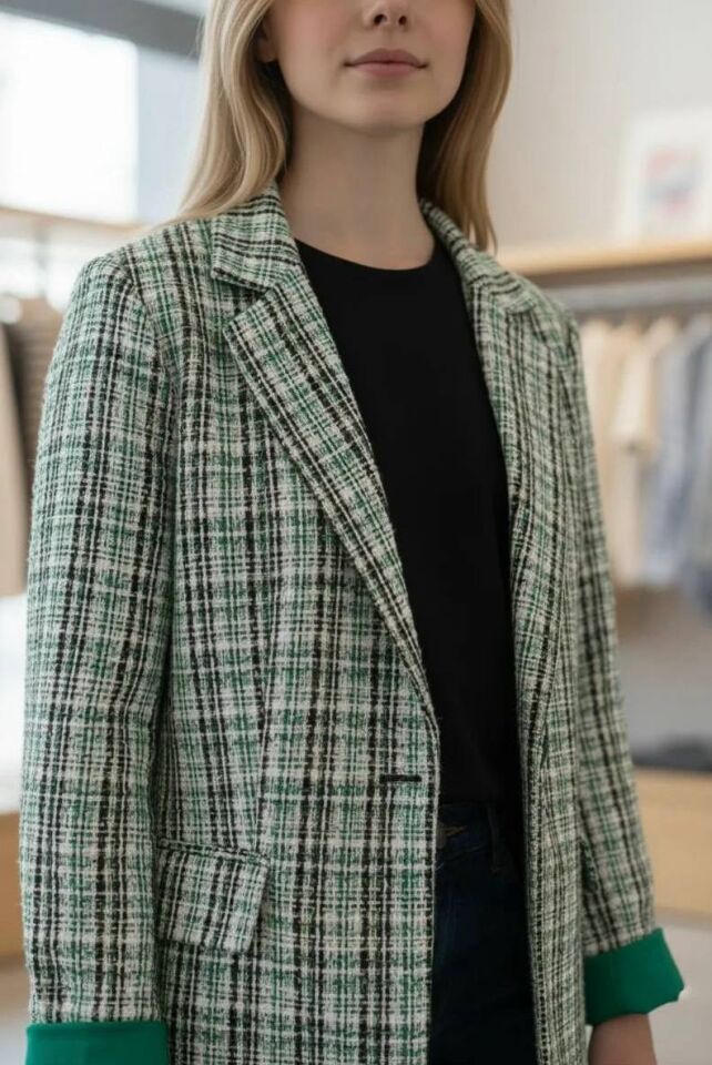 Tüvit Kumaş Kız Blazer Ceket 16009