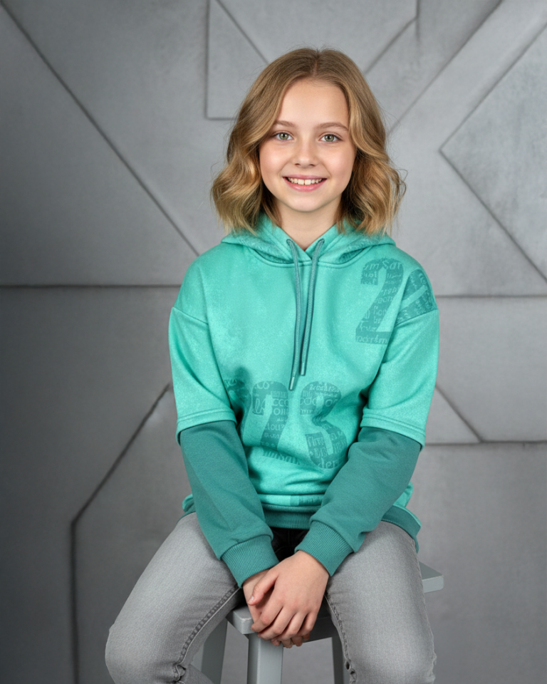 İçi Şardonlu Baskılı Hoddie 3803M
