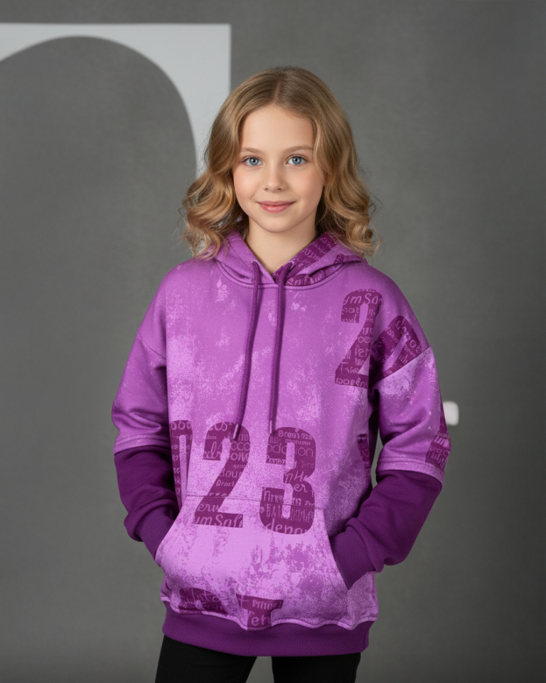 İçi Şardonlu Baskılı Hoddie 3803