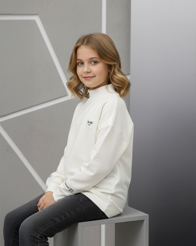 Yarım Balıkçı Yaka Sweatshirt 3769